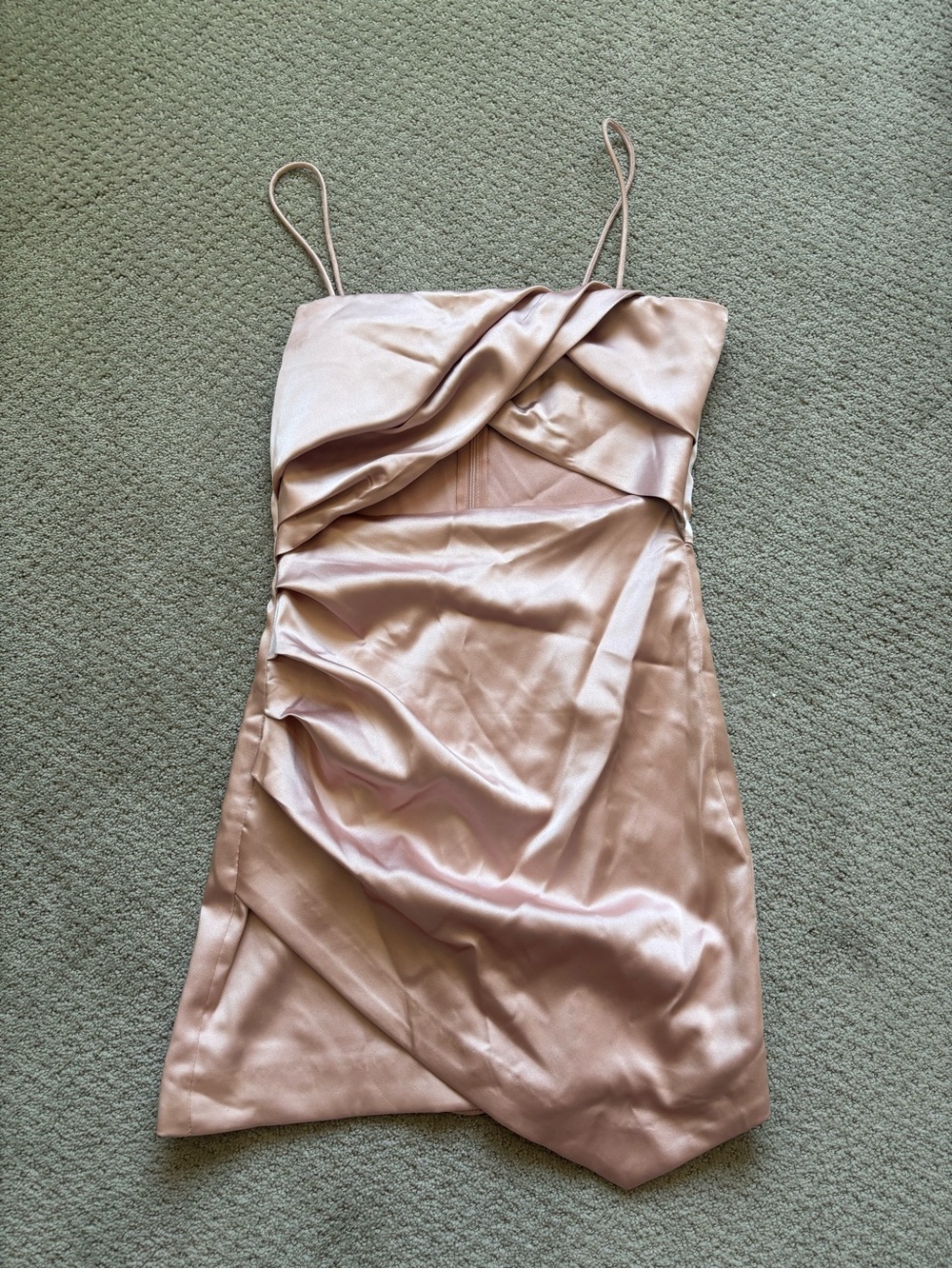 Zara Satin Slip Dress in Blush - Elegant Spaghetti Strap Dress